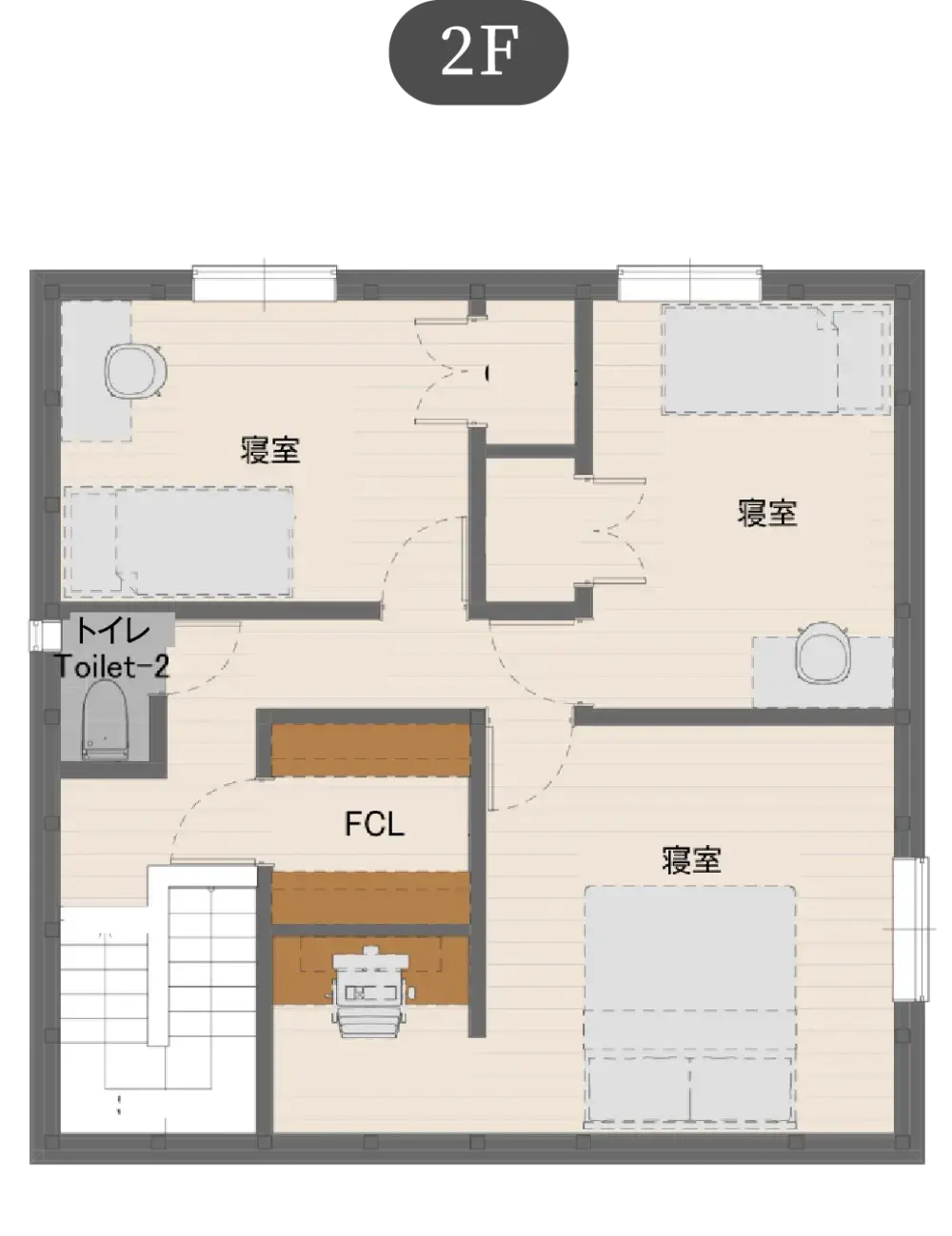 断熱の家 スタンダードプランの間取り図（2）