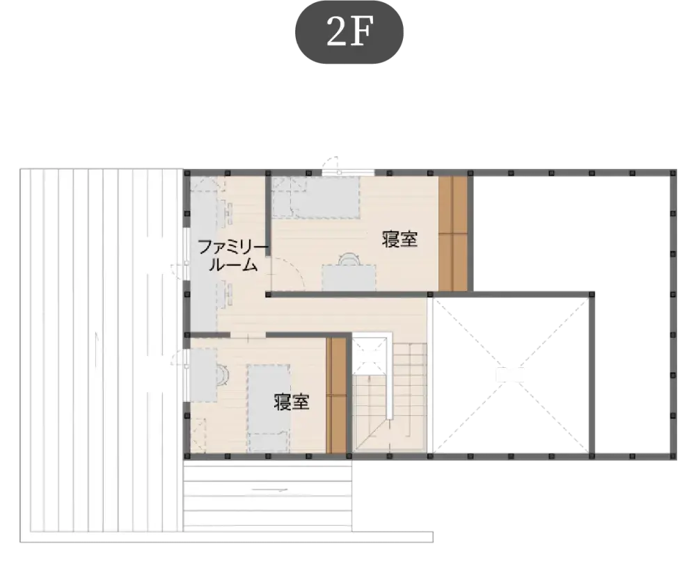 自然素材の家 プレミアムプランの間取り図（2）