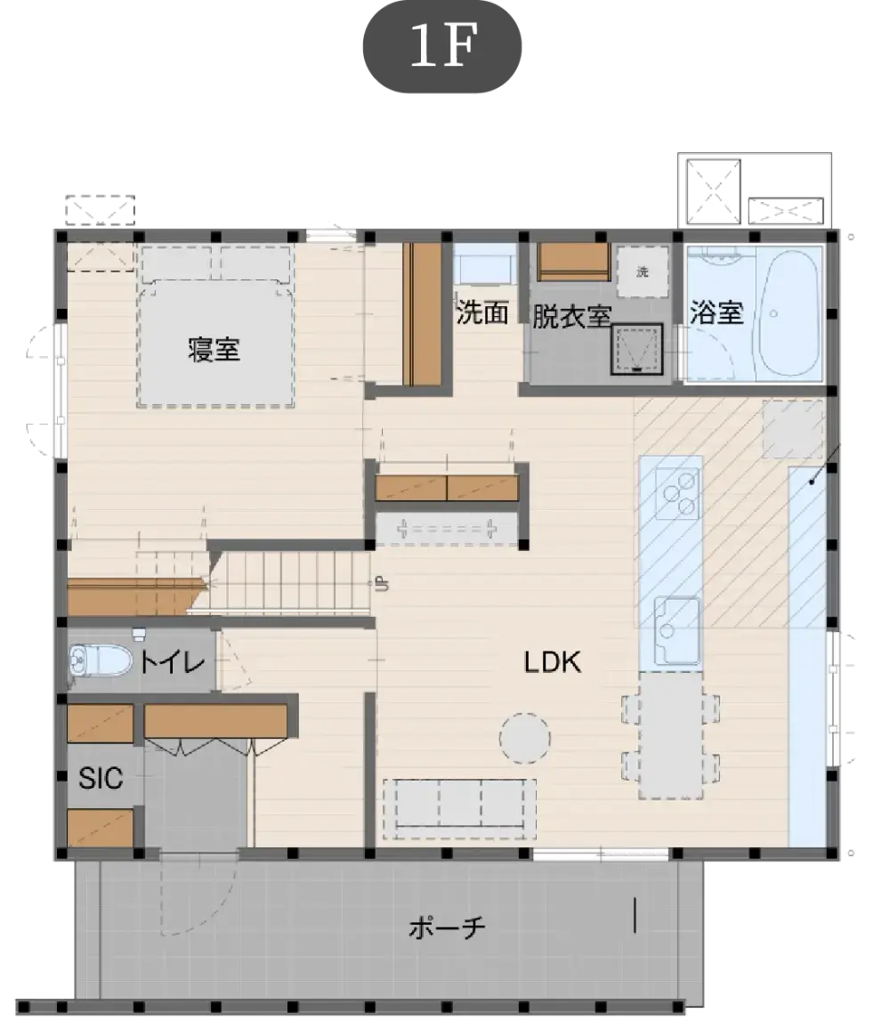 シンプルな平屋 平屋プランの間取り図