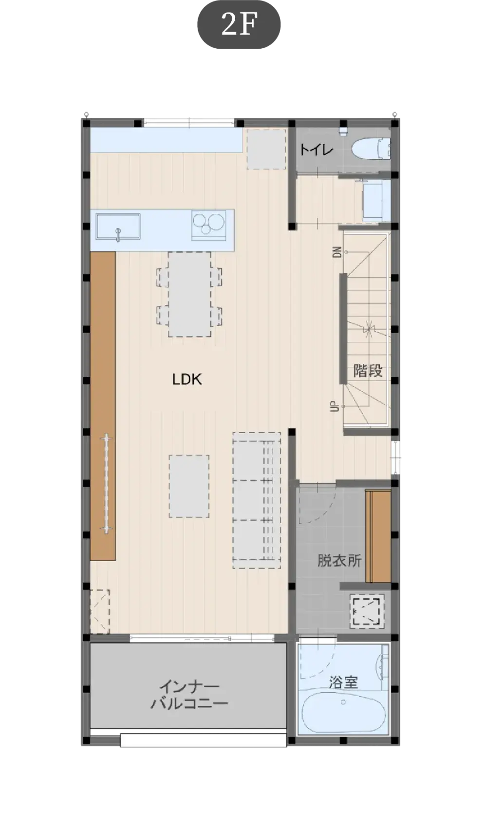 狭小の家 プレミアムプランの間取り図（2）