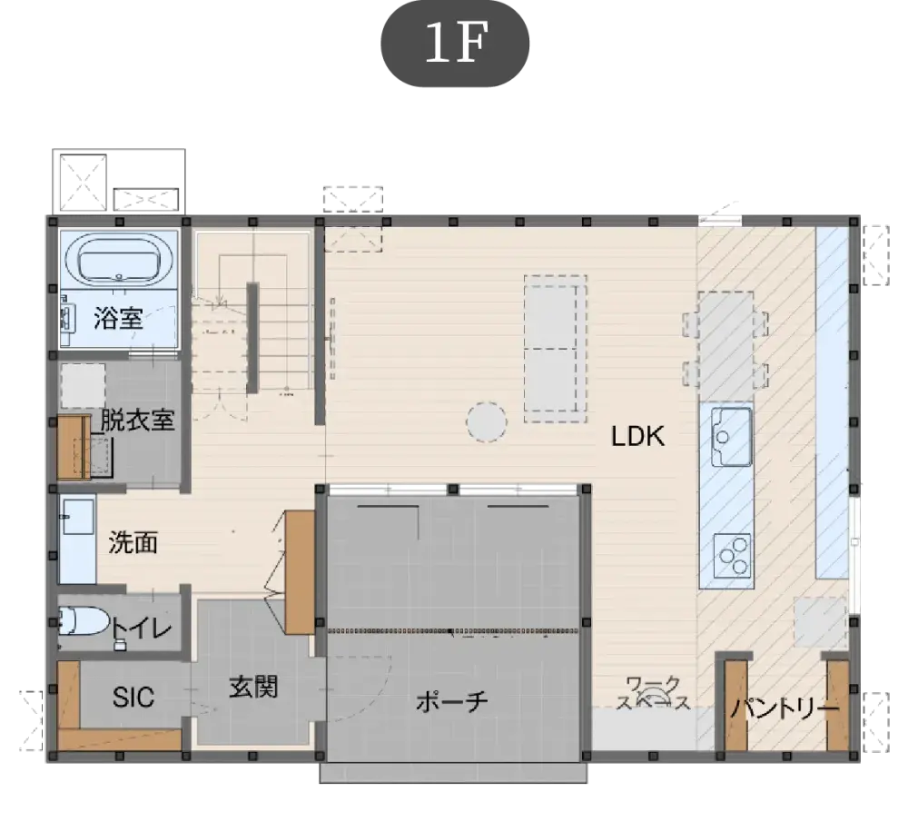 Wood Maison プレミアムプランの間取り図（1）