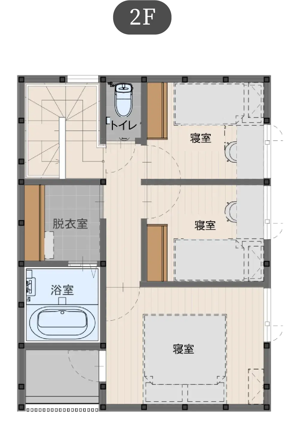 Wood Maison 狭小地プランの間取り図（2）