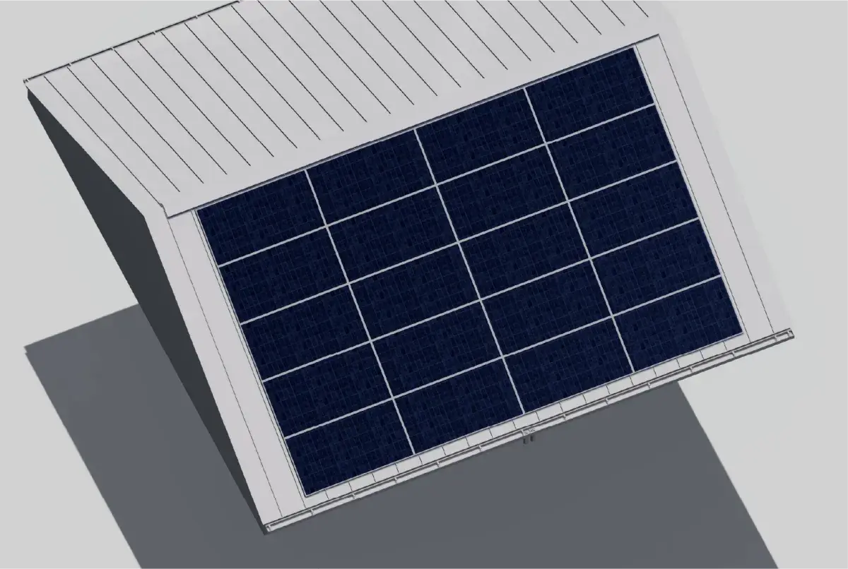 未来を創るZEHの家：太陽光パネルを載せやすい屋根（CGパース）