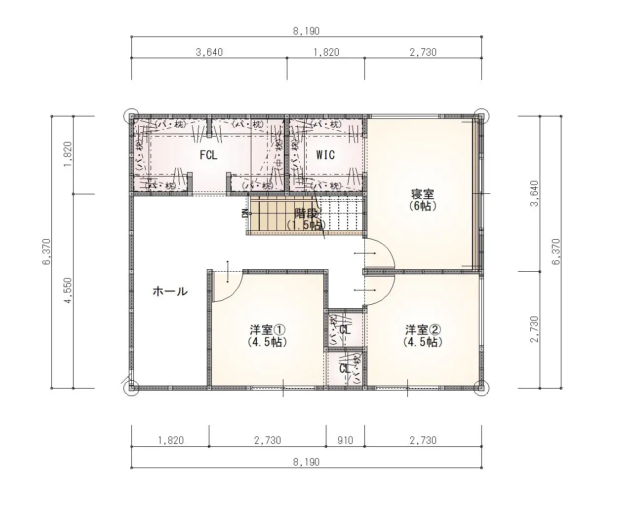 2階の間取り図