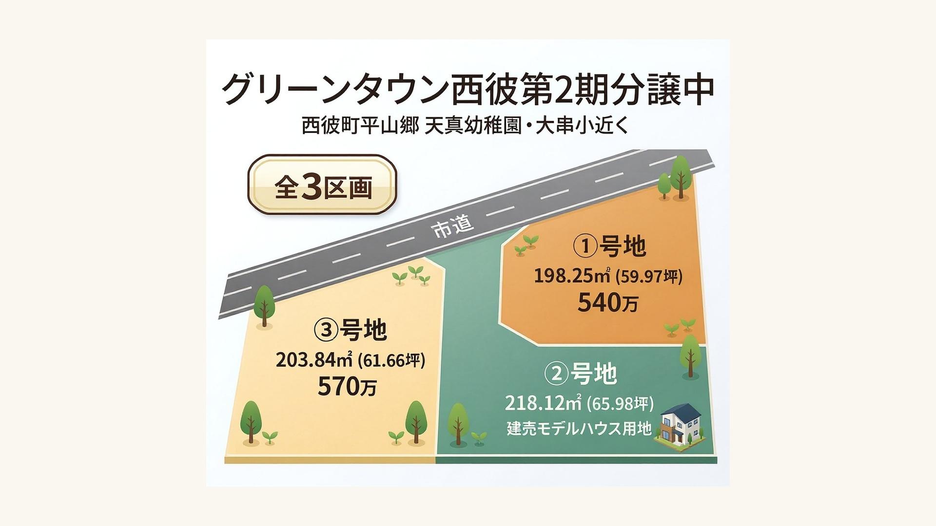 西彼町平山郷 分譲地