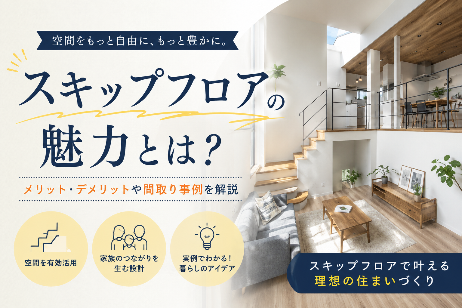スキップフロアとは?メリット・デメリットと傾斜地活用を解説