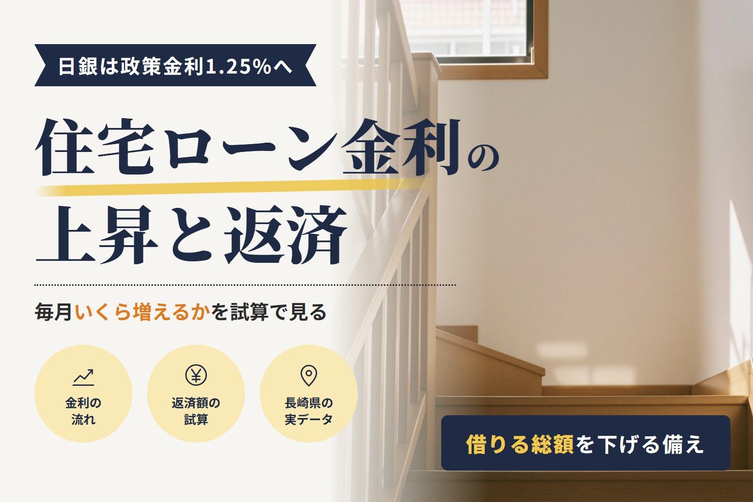 住宅ローン金利の上昇|佐世保で家を持つ前の返済の考え方